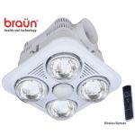 Đèn sưởi nhà tắm BRAUN loại 4 bóng