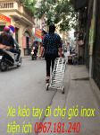 Ảnh Xe kéo tay đi chợ giỏ Inox Ninda-X800C