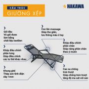 Ảnh Giường xếp đa năng Hakawa HK-X21
