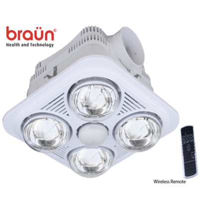 Ảnh Đèn sưởi nhà tắm BRAUN loại 4 bóng