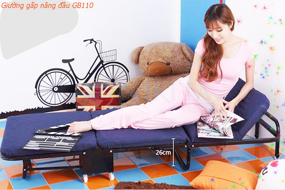 Ảnh Giường gấp nâng đầu GB110 tải trọng 100kg tốt rẻ